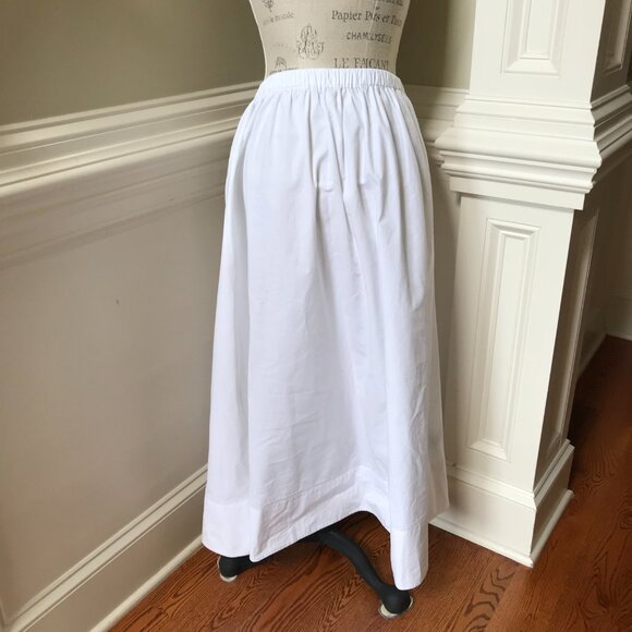 Jenni Kayne Lauren Maxi Skirt Womens XXL White Cotton Elastic High Rise Waist - Picture 5 of 13